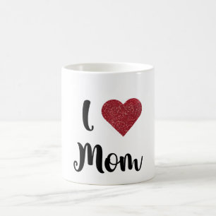 Mother's Day I Love Mom Heart Explosion Gift Coffee Mug