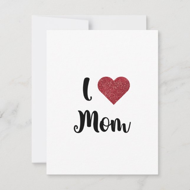 Mother's Day I Love Mom Heart Explosion Gift  Thank You Card (Front)
