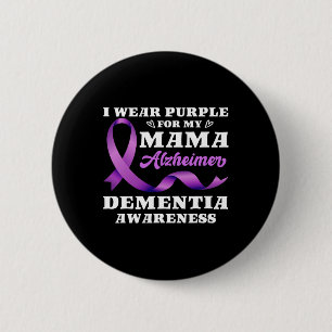 Mothers Day I Wear Purple For My Mama Heimerheimer 6 Cm Round Badge