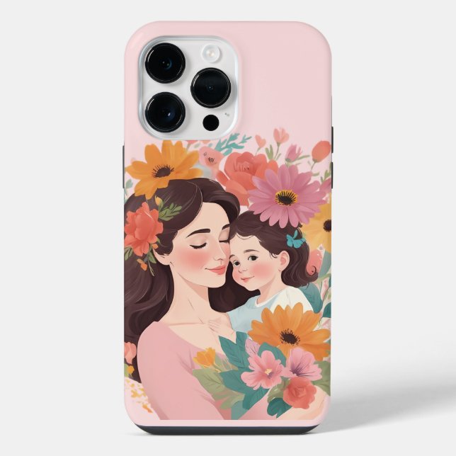 Mothers Day Illustrator iPhone Case (Back)