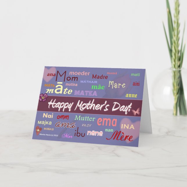 Mother's Day - In Any Language - Card (Front)
