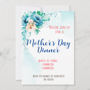 Mother's Day Invitation Card, Editable Template