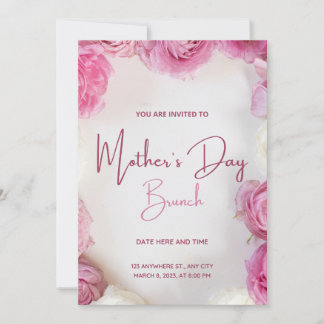 Mothers Day Invitations & Announcements PInk