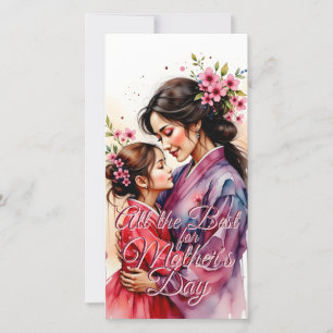 Mother's Day Kimono Art with Floral Embrace