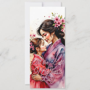 Mother's Day Kimono Art with Floral Embrace
