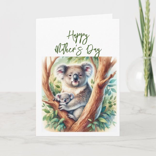 Mother's Day Koala Greeting Card (Front)