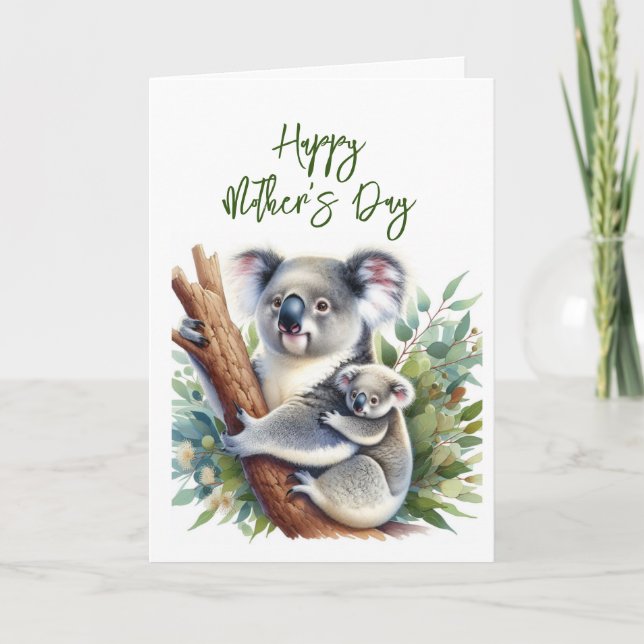 Mother's Day Koala Greeting Card (Front)