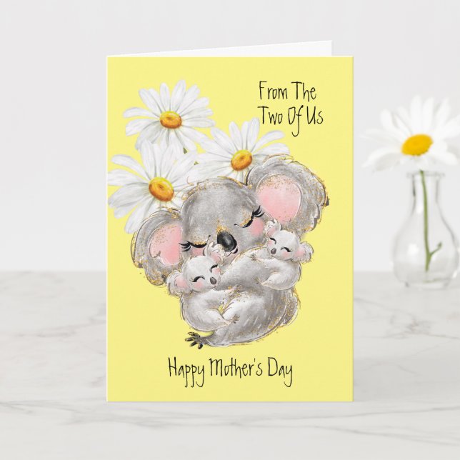Mother's Day Koalas Greeting Card (Small Plant)
