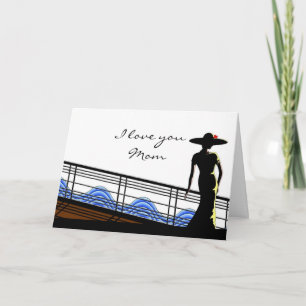 Mother's Day Lady on a Cruise Ship Card