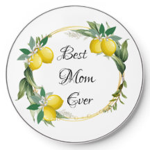 Mother's Day Lemon Wreath Wireless Charger