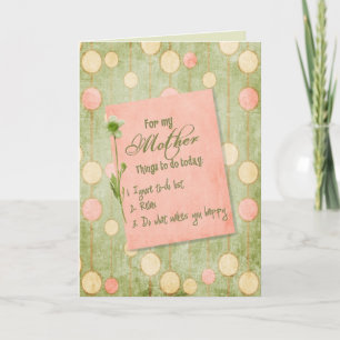 Mother's Day List Card