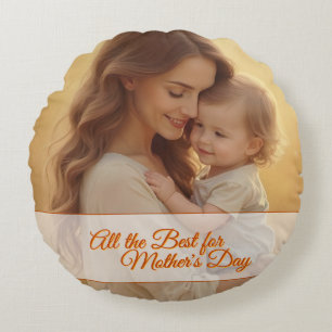 Mother's Day Love – A Moment of Pure Joy Round Cushion