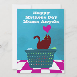 Mothers Day Love From a Bad Cat  Card
