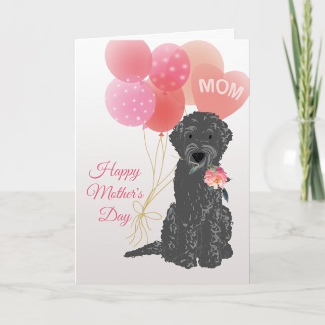 Mother's Day Love from Labradoodle Dog Card (Front)