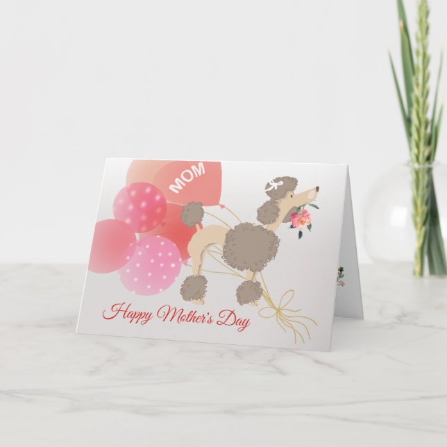 Mother's Day Love from your Poodle Dog Card (Front)