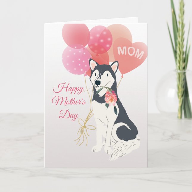 Mother's Day Love from Your Siberian Husky Dog Card (Front)