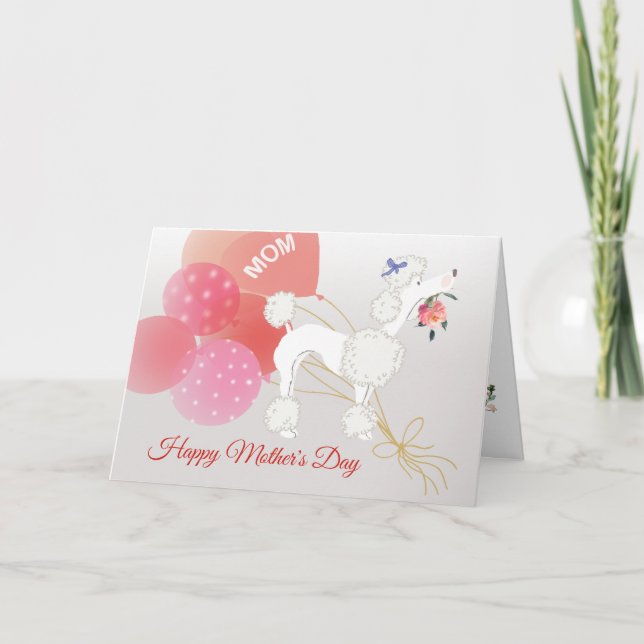 Mother's Day Love from your Sweet Poodle Dog Card (Front)