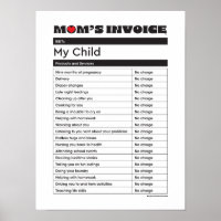 Mother's Day Love Mum Invoice - Gift