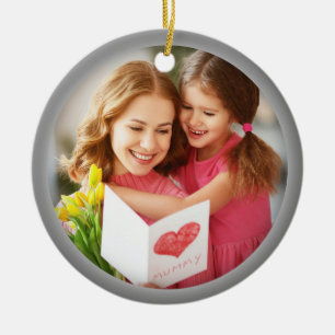 Mother's Day Love Photo For Mum Ceramic Tree Decoration