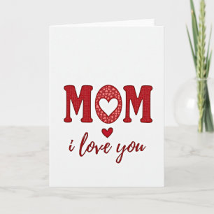 Mothers Day Love You Mom Card