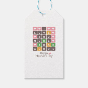 Mothers Day Love You More Than Words Heartfelt Des Gift Tags