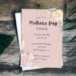 Mother's Day Lunch Invitation<br><div class="desc">Whimsical Mother's Day celebration invitation featuring watercolor illustration. It also features a beautiful floral design on the background along with a stylish gold frame</div>