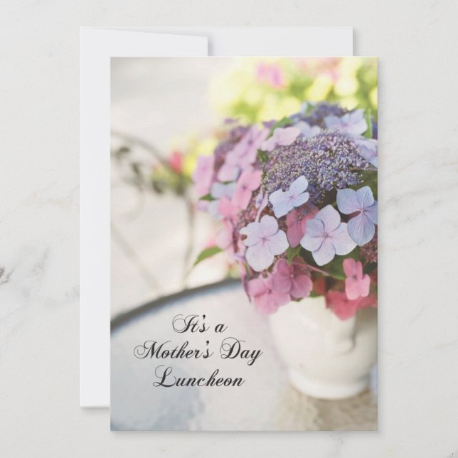 Mother's Day Luncheon Invitation with Flowers (Front)