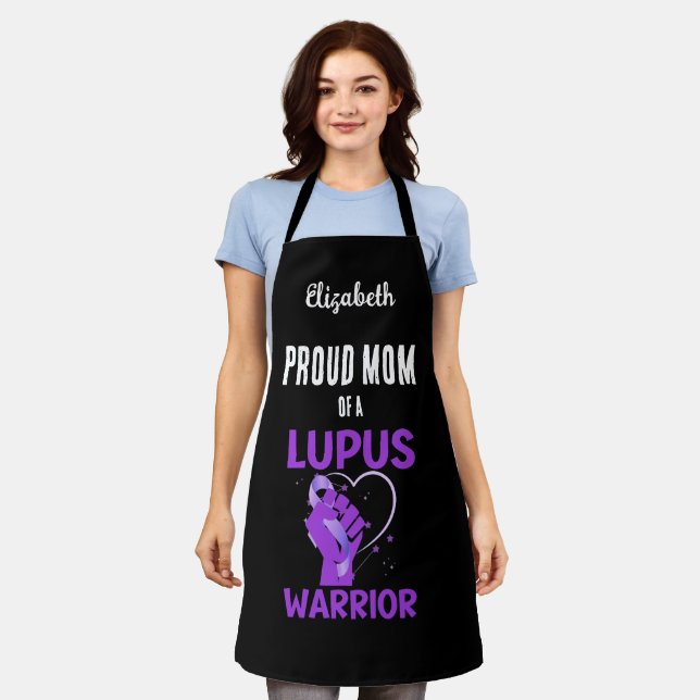 Mother's Day LUPUS WARRIOR Proud Mum  Apron (Worn)