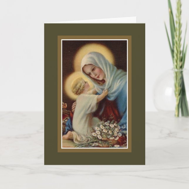 Mother's Day Madonna Child Jesus Virgin Mary Card (Front)