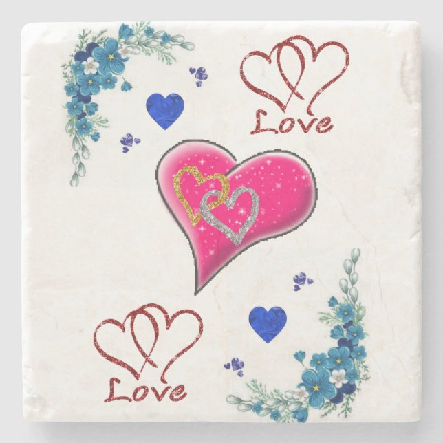 Mother's Day Marble Stone Coaster (Front)