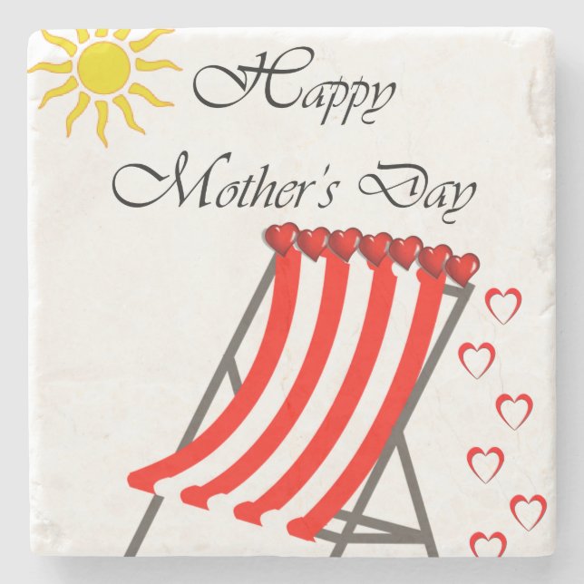 Mother's Day Marble Stone Coaster (Front)