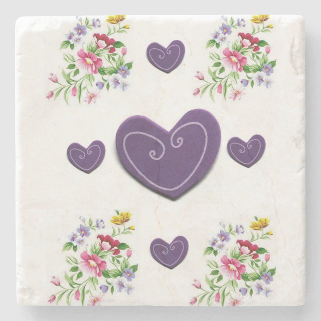 Mother's Day Marble Stone Coaster (Front)