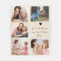 Mother's Day Memorial Mum Photo Blanket Custom 