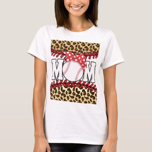 Mother's Day Messy Hair Baseball  T-Shirt (Front)
