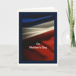 Mother's Day - Military Mother - USA American Flag Card