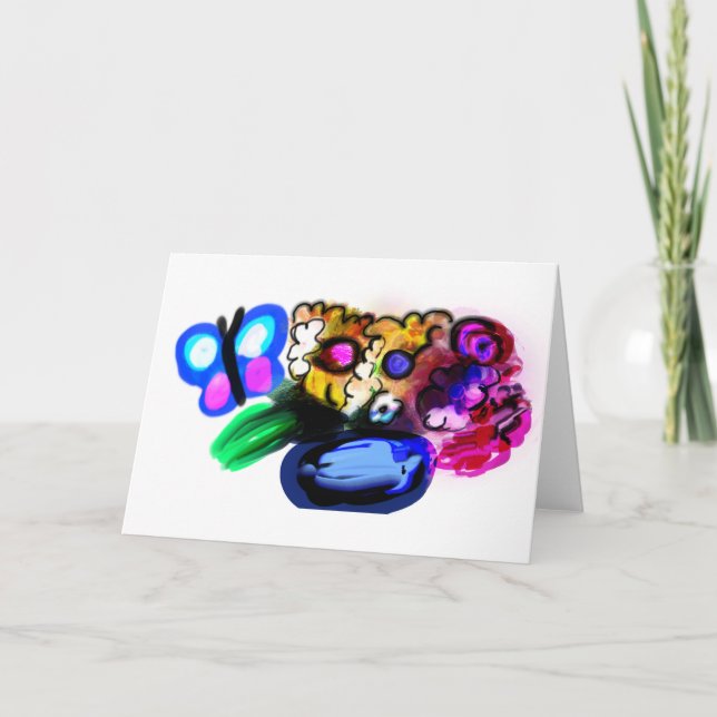 Mother's day  misty flower  card (Front)