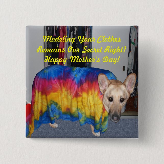 Mother's Day Modelling Clothes 15 Cm Square Badge (Front)