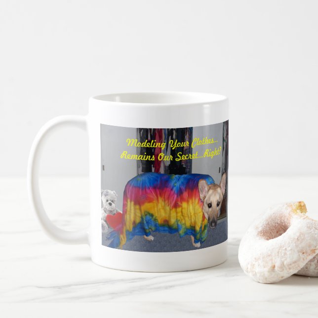 Mother's Day Modelling Clothes Coffee Mug (With Donut)