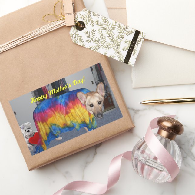 Mother's Day Modelling Clothes Rectangular Sticker (Gifting)