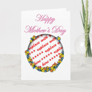 Mothers Day 'Mom' Photo Frame Card