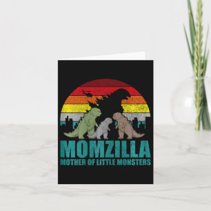 Mothers Day Momzilla Mother Of Little Monsters Card