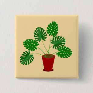 Mothers Day Monstera Plant 15 Cm Square Badge