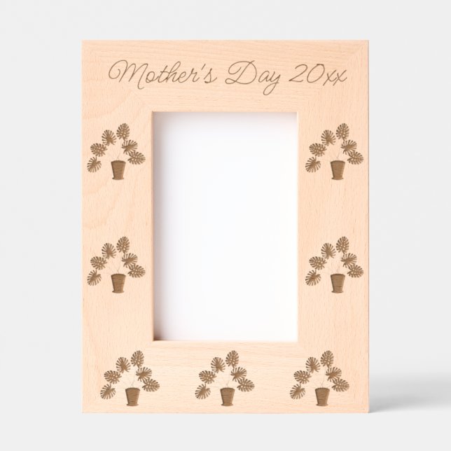 Mothers Day Monstera Plant Custom Etched Frames (Front)