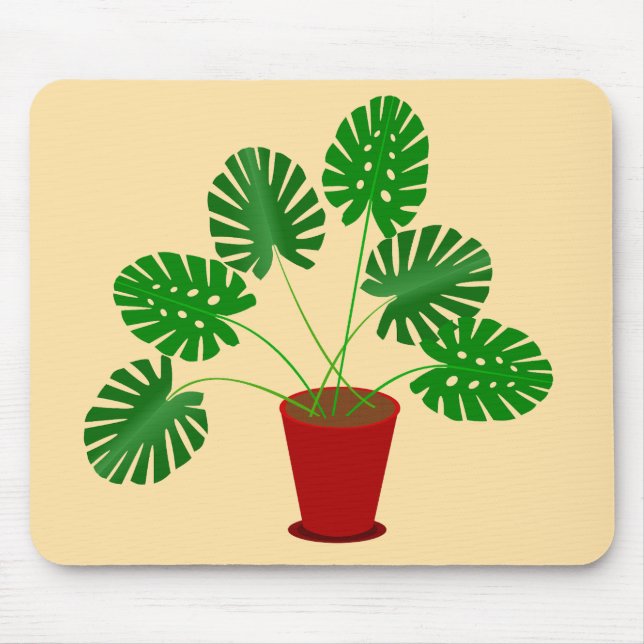 Mothers Day Monstera Plant Mouse Mat (Front)