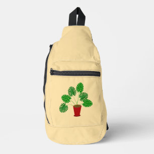 Mothers Day Monstera Plant Sling Bag
