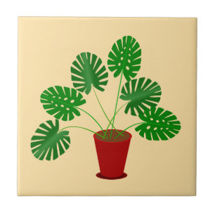 Mothers Day Monstera Plant Tile
