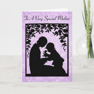 Mothers Day Mother and Child Silhouette Card