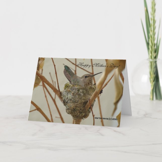 Mother's Day - Mother Hummingbird - Card (Front)