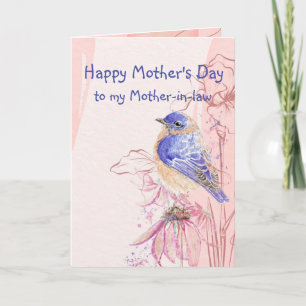 Mother's Day Mother-in-law Bluebird Garden Bird Card
