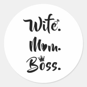 Mother's Day Mother Mothers Mum Mummy Funny Gift Classic Round Sticker
